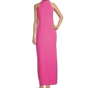 NWT Belle by Badgley Mischka Reese Halter Neck Sleeveless Maxi Dress/Gown Sz 12